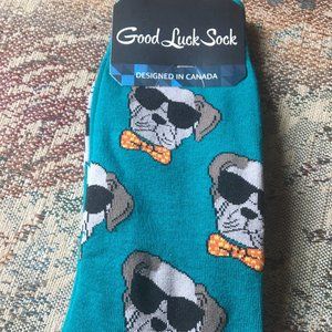 NWT Mens Good Luck Socks - Bowtie Dog